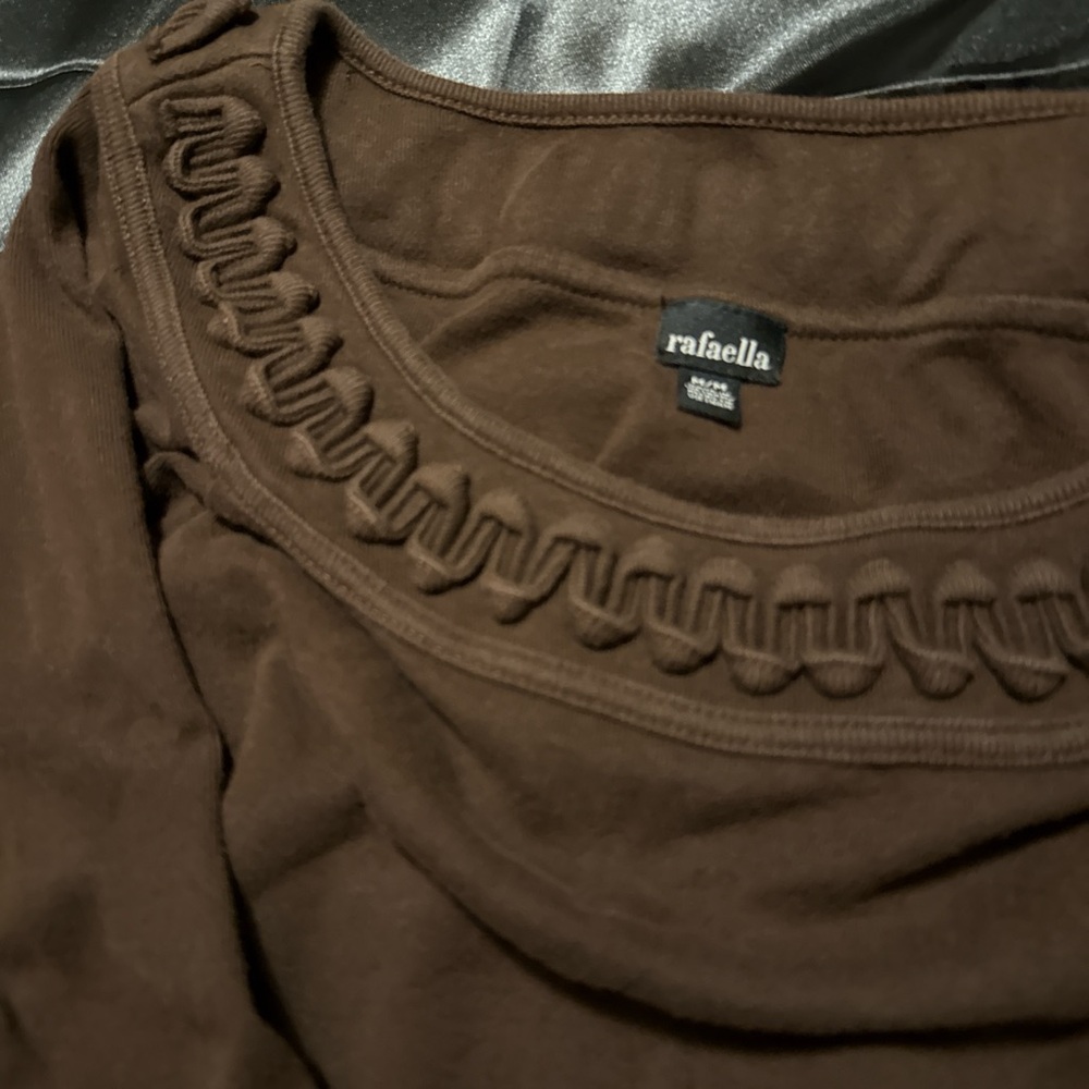 Rafaella Chocolate Brown Knit Top